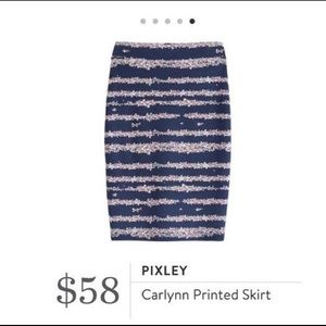 NWT Pixley Navy Floral Printed Pencil Skirt